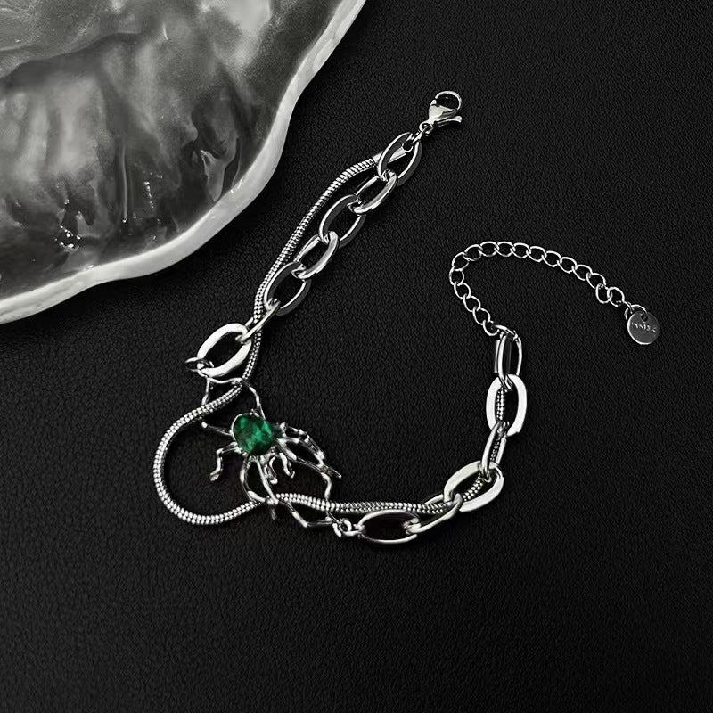 Brazalete de acero de titanio de empalme apilado de doble capa al por mayor